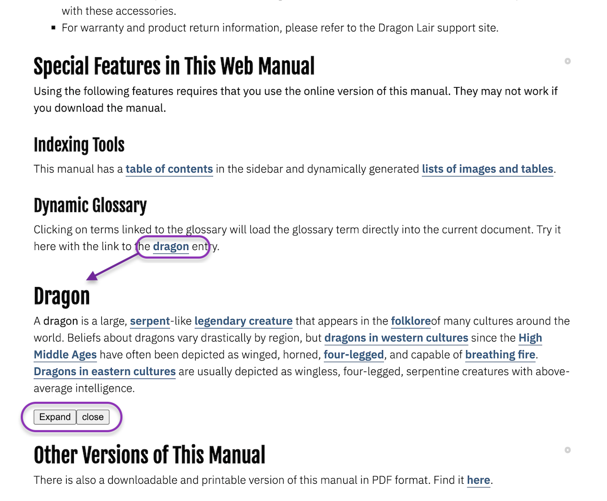 Illustration: Transklusion / StretchText – interaktiv