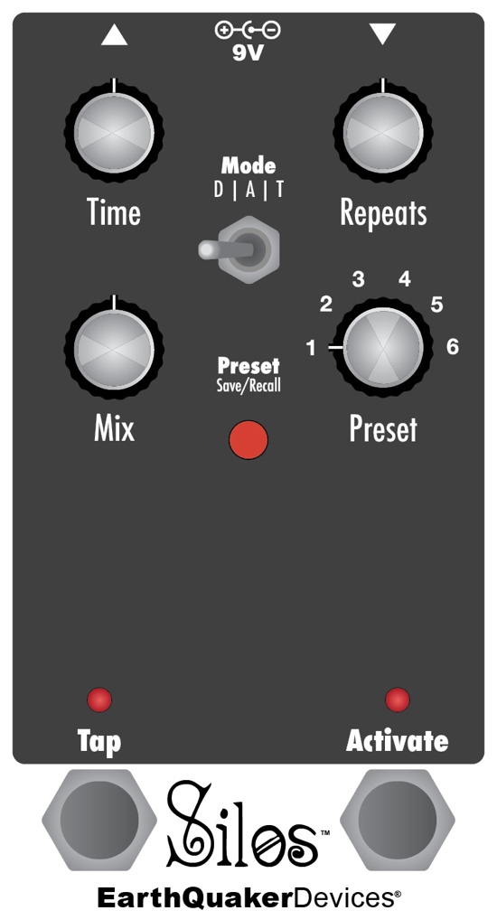EarthQuaker Devices Silos Controls
