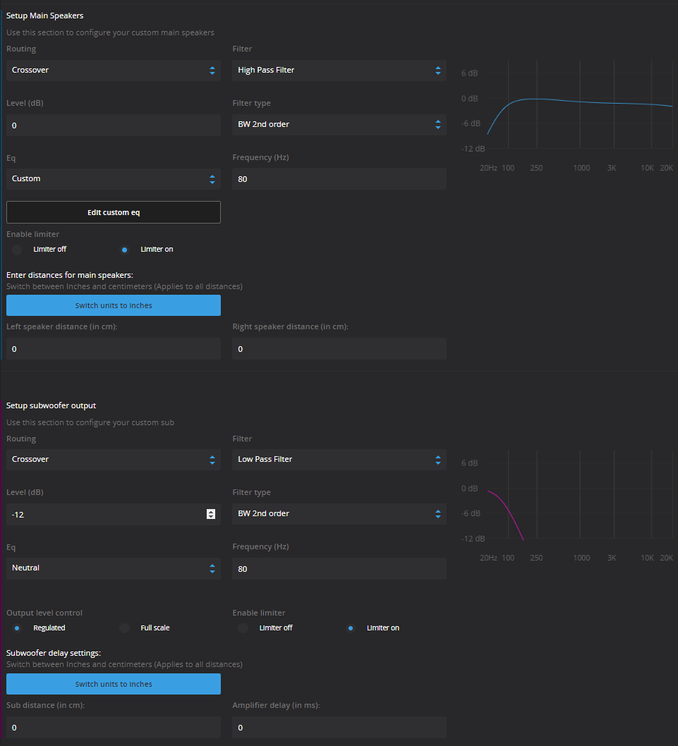 Lyngdorf Web UI Setup Output 2